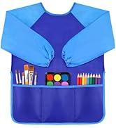 DaiUni Art Smock for Kids, Toddler Paint Smock Painting Apron, Children Apron With Long Sleeve an...