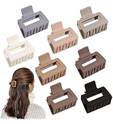 Hair Claw Clips for Women Thick Thin Hair - Medium Hair Clips Square Matte Claw Clips Small Recta...