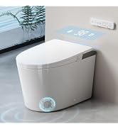 YINTIN Smart Toilet with Bidet, Built-In Tank, Foam Shield, Extra-Wide Seat | ADA height, heated ...