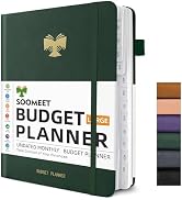 Soomeet Budget Planner with Monthly Tabs - 7" x 10" Hardcover Budget Book, Monthly Bill Organizer...