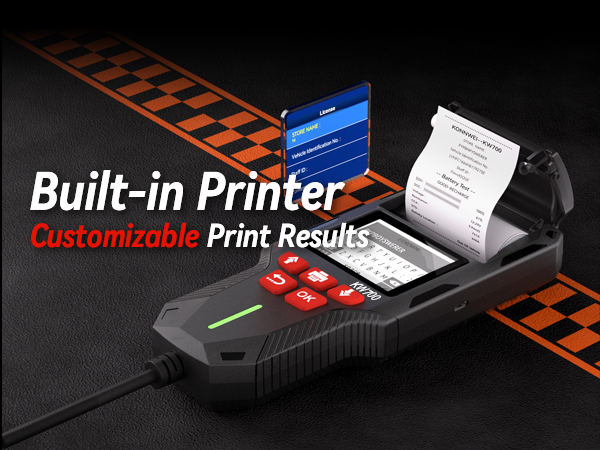 battery tester with printer