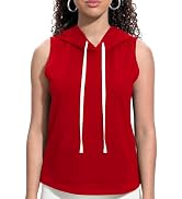 Xeoxarel Women's Sleeveless Tank Top Hoodies Vest with Pockets (S-XL)