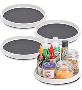 Lazy Susan Turntable, Set of 4, 12 Inch Non-Skid Lazy Susan Organizer for Cabinet, Pantry Organiz...