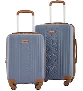 Wrangler 22" and 18" Heartland 2-Piece Carry-On Luggage Set, Vintage Indigo