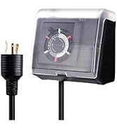 TAYMATIC Mechanical Pool Pump Timer, 20A 125V 1HP,Twist-Lock NEMA L5-20R Plug-in Timer,24-Hour,Up...