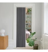 NICETOWN Accordion Blackout Door Curtains for Doorway, Thermal Insulated Privacy Closet Curtains ...