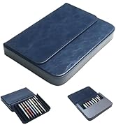 MIVLXLX PU Leather 12 Fountain Pen/Pencil Tray Case Organizer, Fashion Design, Handmade, Magnetic...