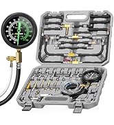 AUTOWN 45-Piece Pro Fuel Pressure Tester Kit, 0-140 PSI Fluorescent Glow Gauge, Complete Adapters...