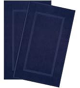 Cotton Paradise Bath Mats for Bathroom, 2 Packed 20x34 inch 100% Cotton Bath Mat Rugs for Bathroo...