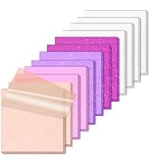 Transparent Sticky Notes 600 Sheets, Frosted Glitter Stardust Purple 3x3 Inch, High Glass-Like Cl...