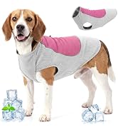 SlowTon Dog Cooling Vest with Ice Pack Pocket, Evaporative Cooling Jacket | 3-Layer for Lasting C...