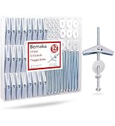 Bemaka 92Pcs 3/16 Inch Toggle Bolts for Drywall, Butterfly Anchors Heavy Duty Drywall Anchors and...