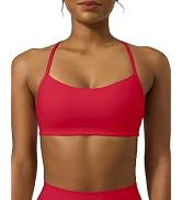 PAVOI ACTIVE Yoga Racerback Bras for Women - Buttery Soft Low Support Scoop Neck Y-Back Thin Stra...