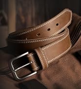 CHAOREN Full Grain Leather Belt for Men, Work Belts for Men Heavy Duty, Daily Wear for Jeans Pants
