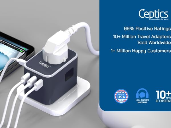 Ceptics, Ceptics Universal adepters, international power adapter