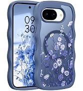 GUAGUA for Google Pixel 10a Case, Magnetic Cases Cute Flower Pattern Wavy Edge Full Camera Protec...