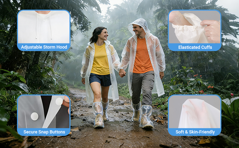 Raincoat adult with waterproof shoe cover