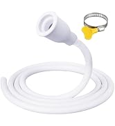Universal Sink Faucet Hose Adapter with 6.56 FT Extra Long White PVC Hose & Hose Clamp, Multi-Pur...