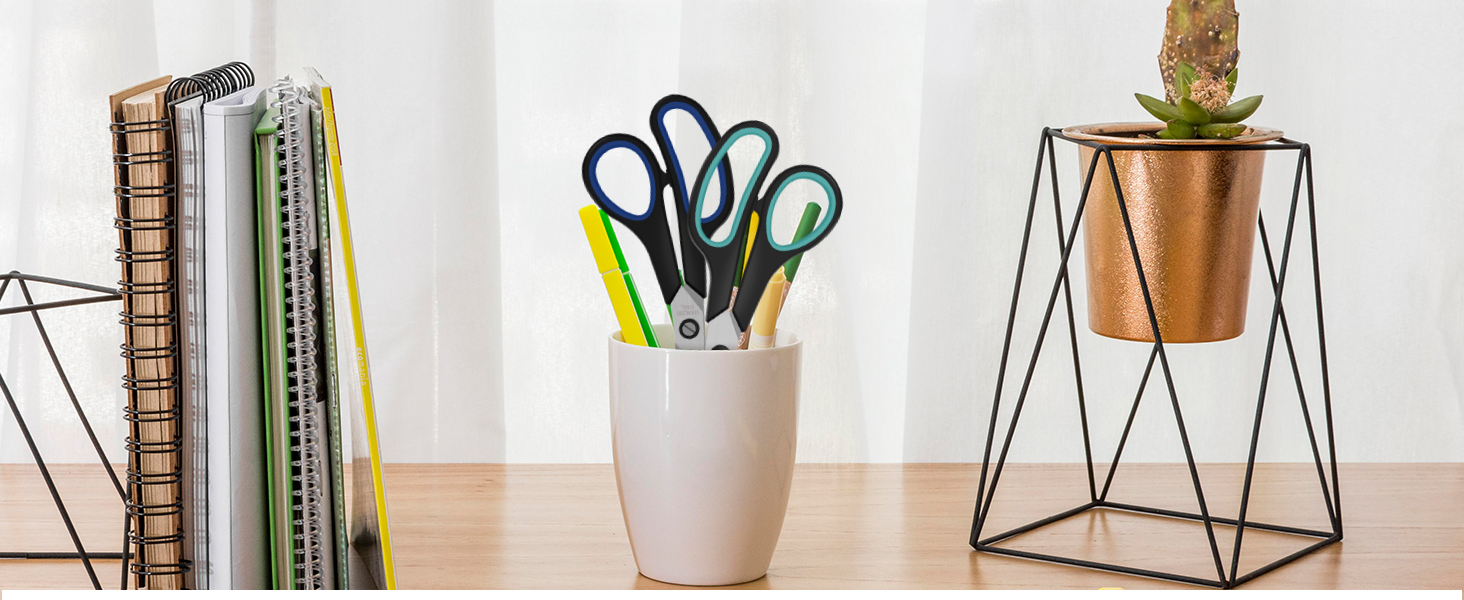 set of 3 scissors 8 inch all purpose Scissors for Office Home School Craft Supplies Right/Left Hand