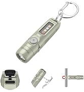 TUNENGE S15Pro 7075 Aluminum Keychain Flashlight Rechargeable, 750 Lumen EDC Pocket Flashlight Ma...