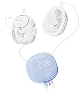 NCVI Wearable Breast Pump Hands Free with 21/24mm Flange, Portable Breastfeeding Pump with Motor ...