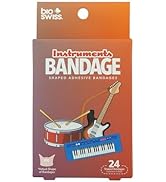 BioSwiss Bandages, Musical Instruments Shaped Self Adhesive Bandage, Latex Free Sterile Wound Car...