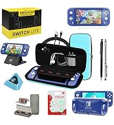 Switch Lite Accessories Bundle Kit with Carrying Case TPU Case Cover with Screen Protector Chargi...
