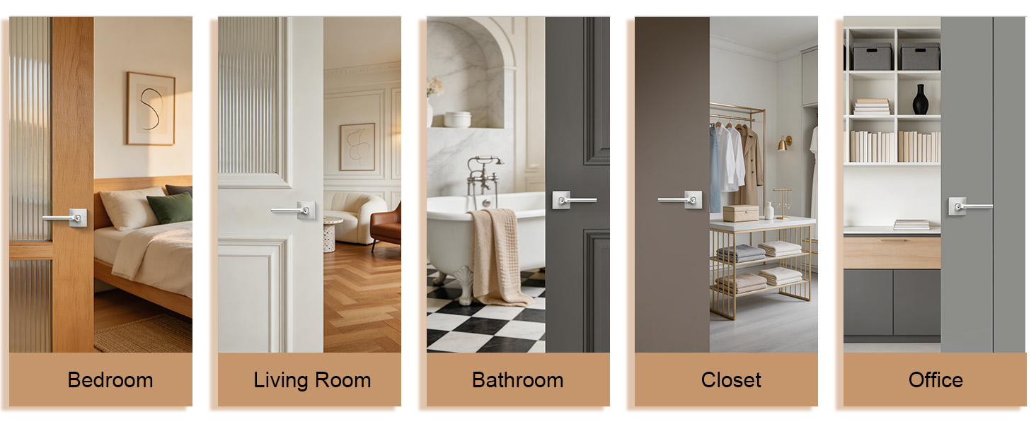 Nickel Privacy Door Handle