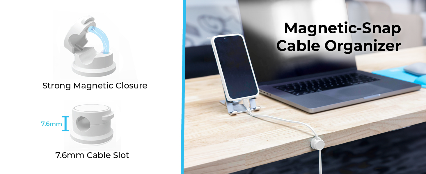 for USB Cables, Power Cords & Headphones, Includes Storage Pouch
