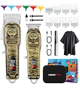 HIENA PRO Hair Clipper Set for Men, Professional Cordless Beard Trimmer Kit, Barber Clipper Set a...