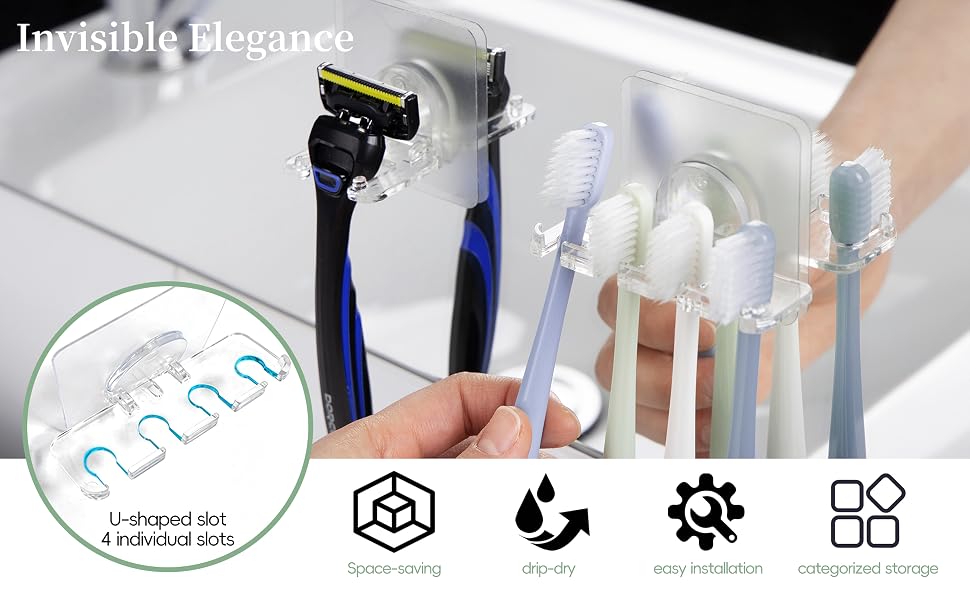 no drill toothbrush holder