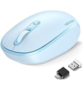 TECKNET Wireless Mouse,Bluetooth Mouse (BT5.3/5.0 & 2.4G) with USB Receiver Silent Optical Comput...