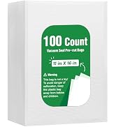 Syntus 100 PCS Vacuum Sealer Bags, Gallon Size 11" x 16" Precut Seal Bags | BPA Free, Single-Side...