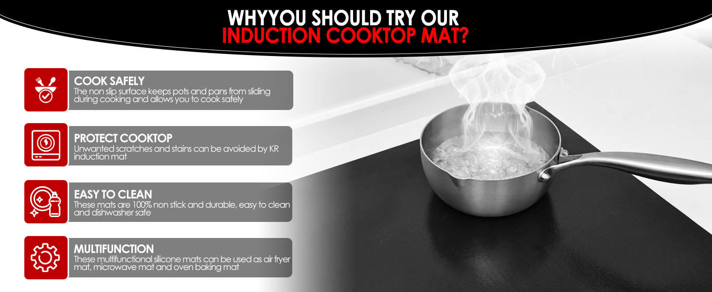 Large Induction Cooktop Protector Mat