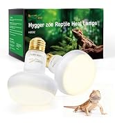 Reptile Heat Lamp Bulbs, 2 Pack 100W Infrared Heat Bulb Turtle Basking Bulb Bearded Dragon Tank A...