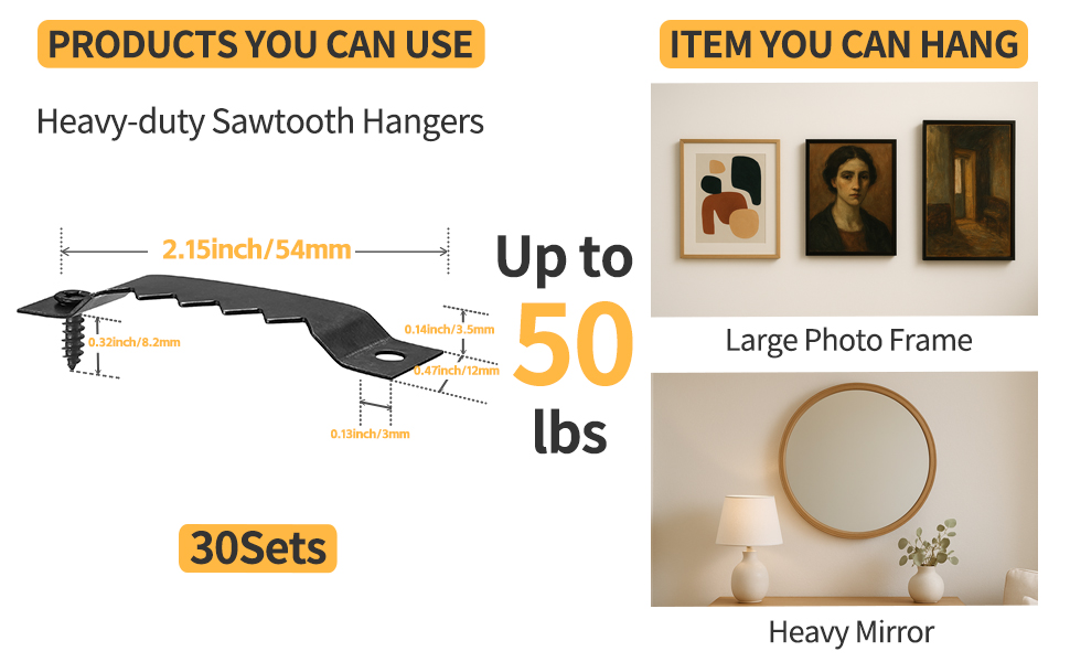 Sawtooth Picture Hangers Heavy Duty