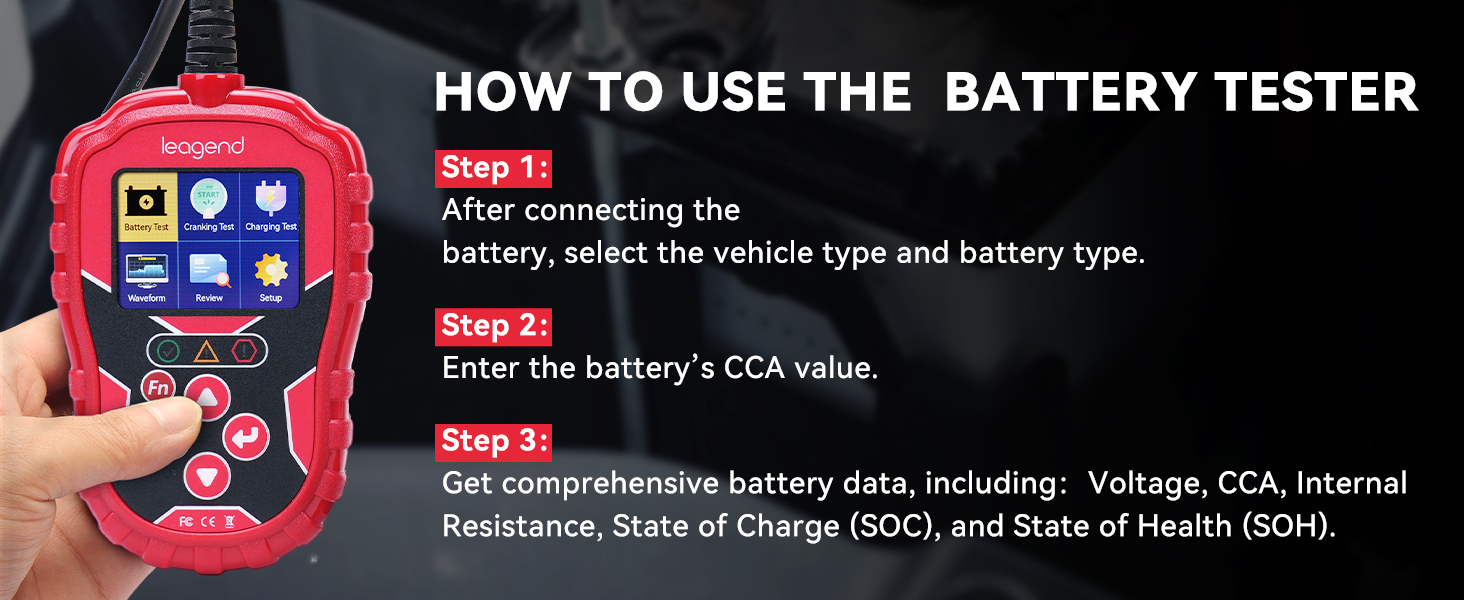 leagend Car Battery Tester