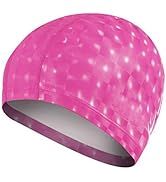 Ewanda store Solid Color Waterproof Swim Caps with PU Coat for Long Hair Swimming Cap Bathing Hat...