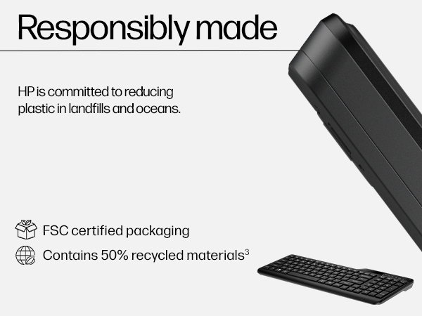 responsibly made reduced plastic fsc certified packaging 50% recycled materials