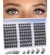 Kiromiro Wispy Lash Clusters Natural Cluster Eyelash Extensions 10-18mm DIY Cluster Lashes C Curl...