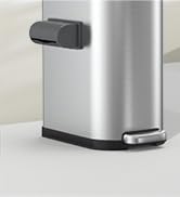 organizelink Dog Poop Trash Can Outside with Odor Control Lid & Step Pedal, 3.2Gal Stainless Stee...