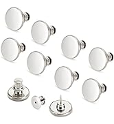 8 Sets Jean Buttons pins No Sew Instant 17mm Replacement Button Adjustable Pants Buttons Kit…