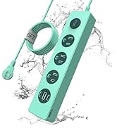 SOLL IPX9 Outdoor Power Strip Weatherproof,Surge Protector with 3 Outlet with 3 USB Charging Port...