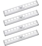 VYANLIGHT Motion Sensor LED Lights, 10 LED Battery Operated Motion Light, Stick-On Anywhere Magne...