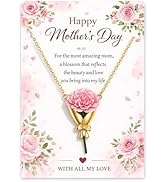 Roe Dolph Mothers Day Gifts for Mom and Daughter Matching Dresses Flower Holder Necklace Pendant ...