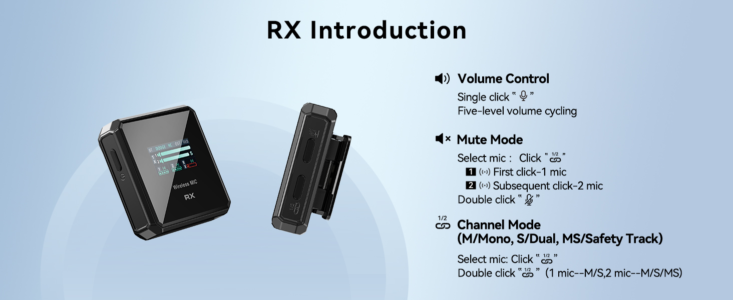 wireless mic for camera content creator microphone