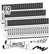 FUMILE 60 Pcs Black Washable Markers Bulk, Markers for Kids,Broad Line Conical Tip Coloring Marke...