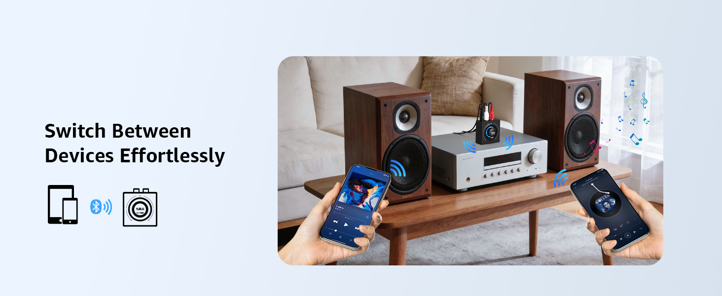 Dual-connection Bluetooth receiver