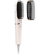 TSUYAGLA Ionic Hair Straightener Brush with Detachable Bristles, Heated Ceramic Straightening Bru...