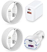 iPhone Fast Charger Kit for iPhone 14/13/12/11 Pro Max, X/XR/XS/SE, 8/7 Plus, 6/6s/5c, Quick Char...